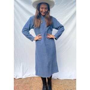 Vintage blue corduroy dress